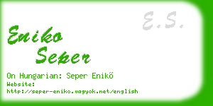 eniko seper business card